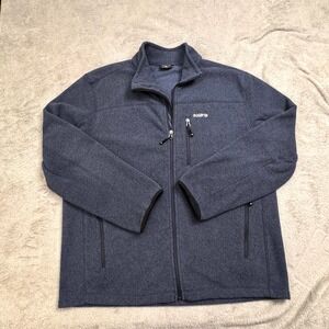 Solaris Men's Fleece Jacket‎ Full Zip Navy Blue Size XL Outdoor Casual Wear